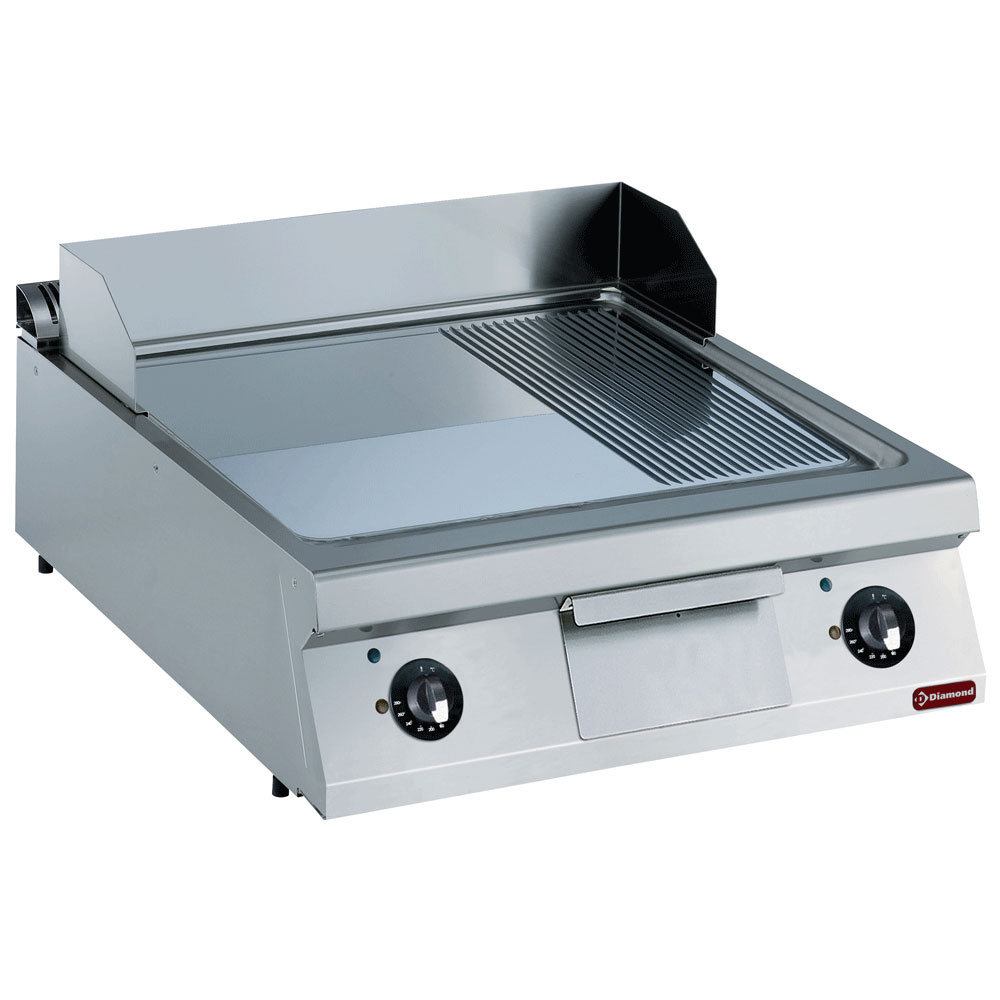 Elektrische bakplaat 2/3 vlak en 1/3 geribd -TOP- Elektrische bakplaat 2/3 vlak en 1/3 geribd -TOP-