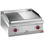 Elek. bakplaat, 1/2 vlakke 1/2 geribde, hard verchr., module 1/1 -TOP- Elek. bakplaat, 1/2 vlakke 1/2 geribde, hard verchr., module 1/1 -TOP-