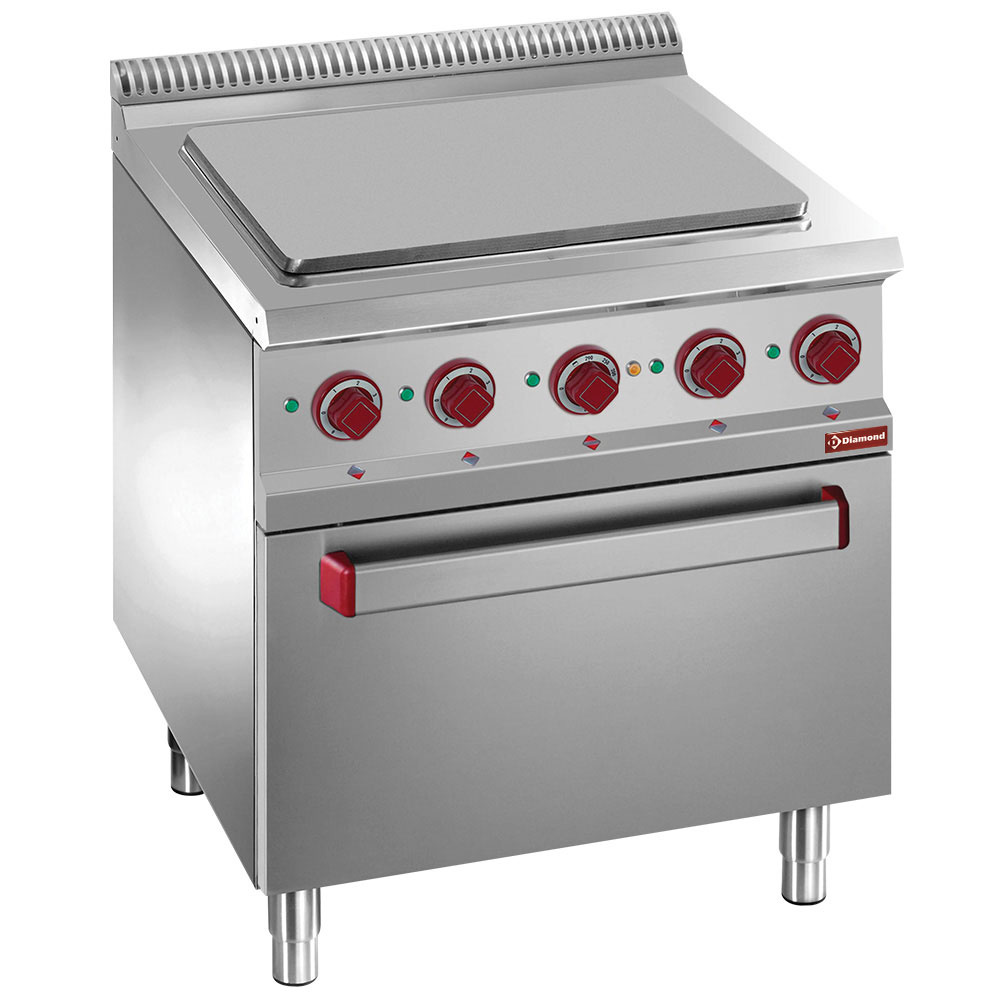 Fornuis met elektrische kookplaat, module 1/1, op oven GN 2/1 Fornuis met elektrische kookplaat, module 1/1, op oven GN 2/1