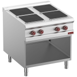 Elektrisch Fornuis Met 4 Kookplaten op Open Kast