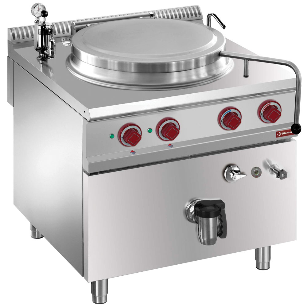 Elektrische kookketel indirekte verwarming, 100 liter, op meubel Elektrische kookketel indirekte verwarming, 100 liter, op meubel