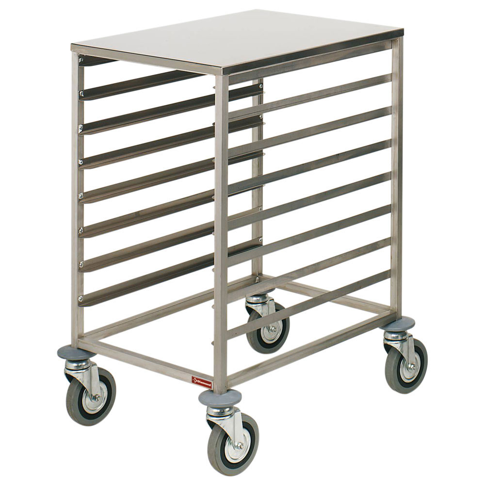 Silowagen, R.V.S. schalen, 8x 600x400 mm, 75 mm, R.V.S. bovenblad Silowagen, R.V.S. schalen, 8x 600x400 mm, 75 mm, R.V.S. bovenblad