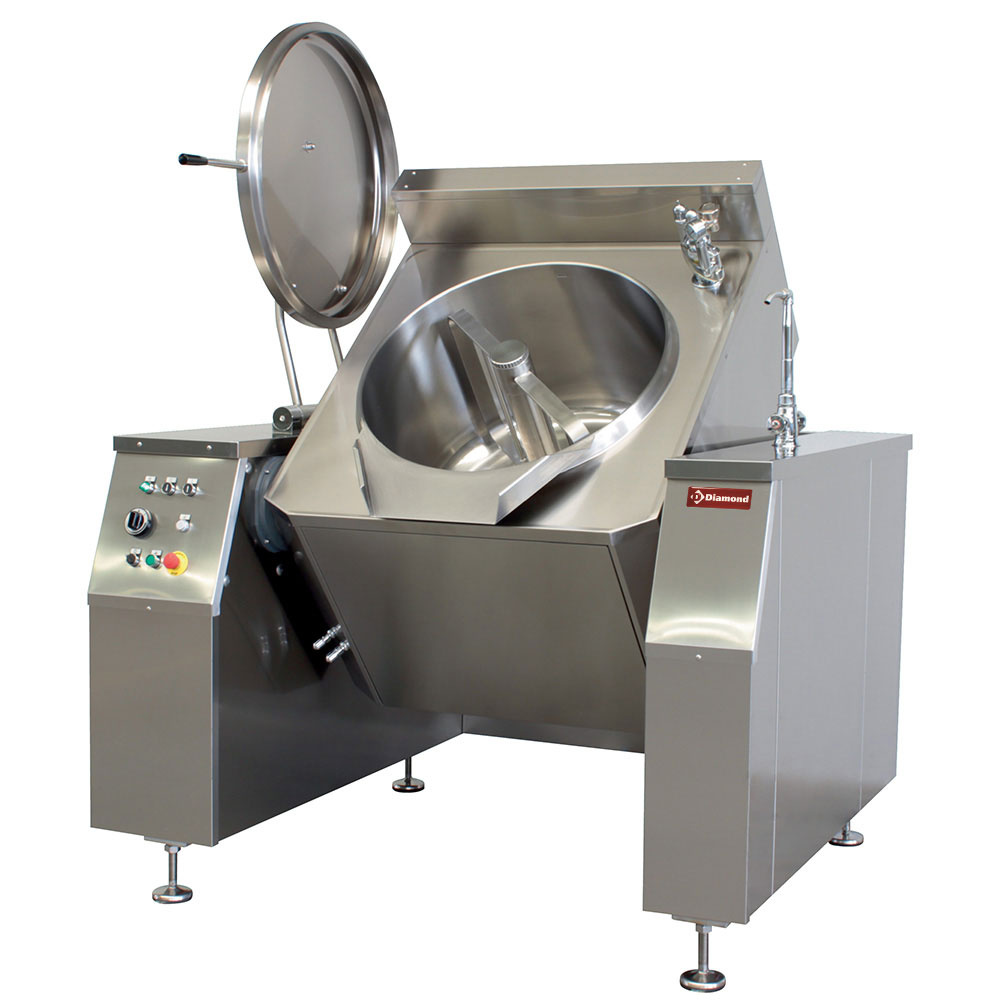 Elektrische kantelbare kookketel, met mengkraan 300 L., indirecte verwarming Elektrische kantelbare kookketel, met mengkraan 300 L., indirecte verwarming