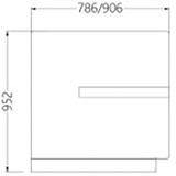 Zijwand in hout neutrale toonbank - kassa, lijst en plint (1stuk) Zijwand in hout neutrale toonbank - kassa, lijst en plint (1stuk)