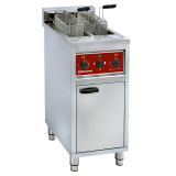 Electrische Friteuse 2x 10 Lit. op Kast