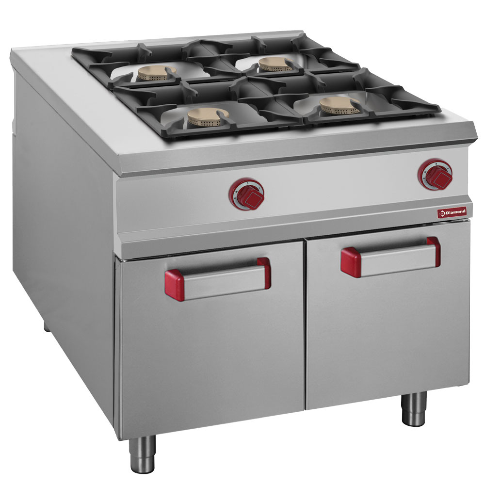 Gasfornuis met 4 branders op kast - PASS-THROUGH Gasfornuis met 4 branders op kast - PASS-THROUGH