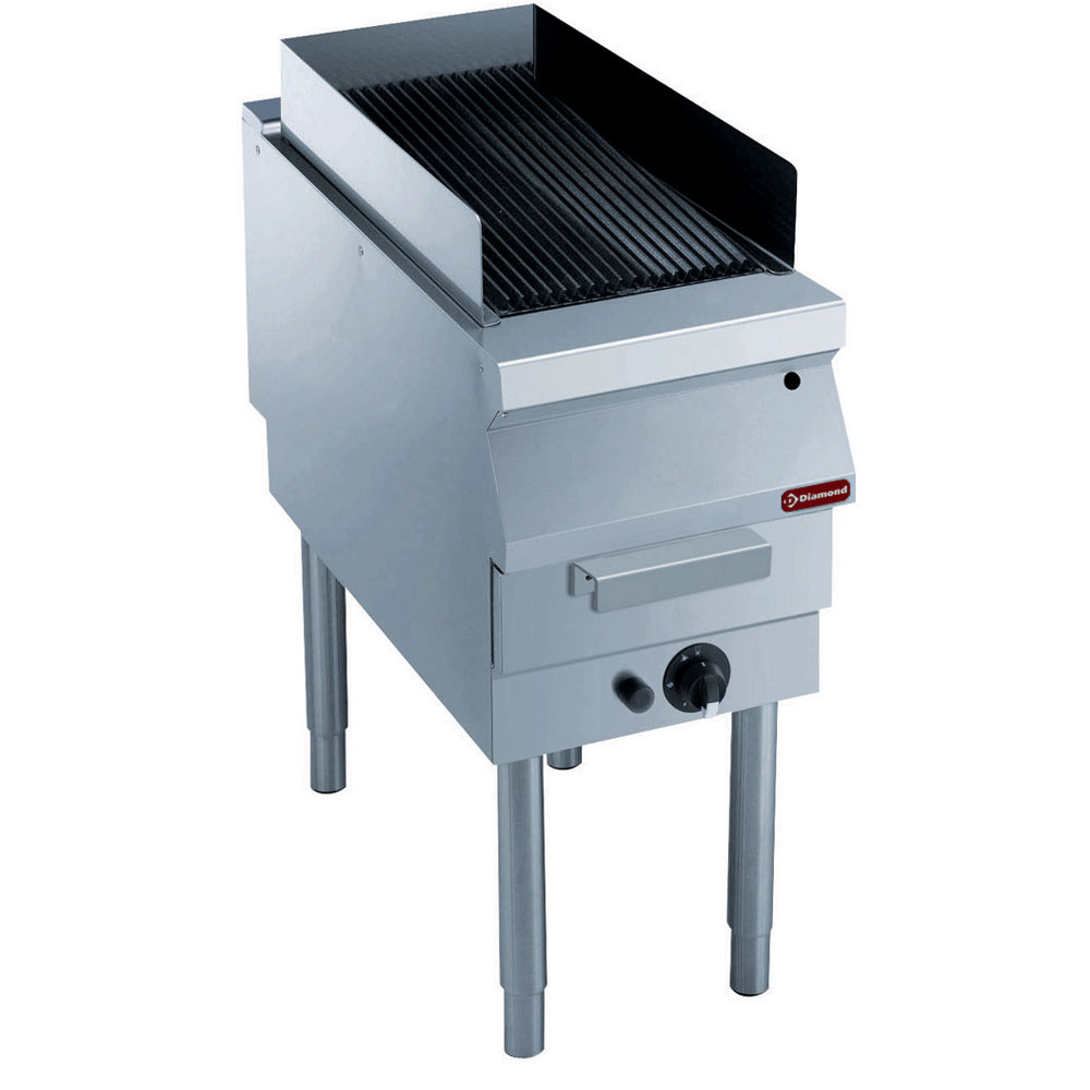 Grill op gas, rooster in gietijzer, met onderstel Grill op gas, rooster in gietijzer, met onderstel