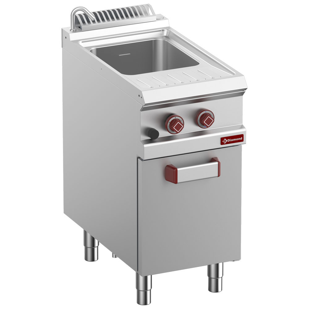 Pastakoker op gas, 1 kuip 26 liter (zonder manden), op kast Pastakoker op gas, 1 kuip 26 liter (zonder manden), op kast