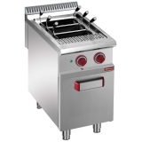 Pastakoker op gas, 1 kuip GN 1/1, 40 liter, op gesloten kast (zonder manden)