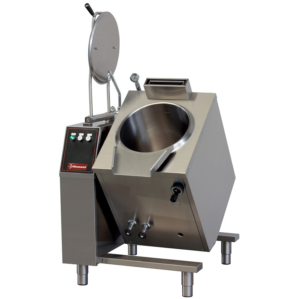 Gas kantelbare kookketel 50 liter, indirecte verwarming Gas kantelbare kookketel 50 liter, indirecte verwarming