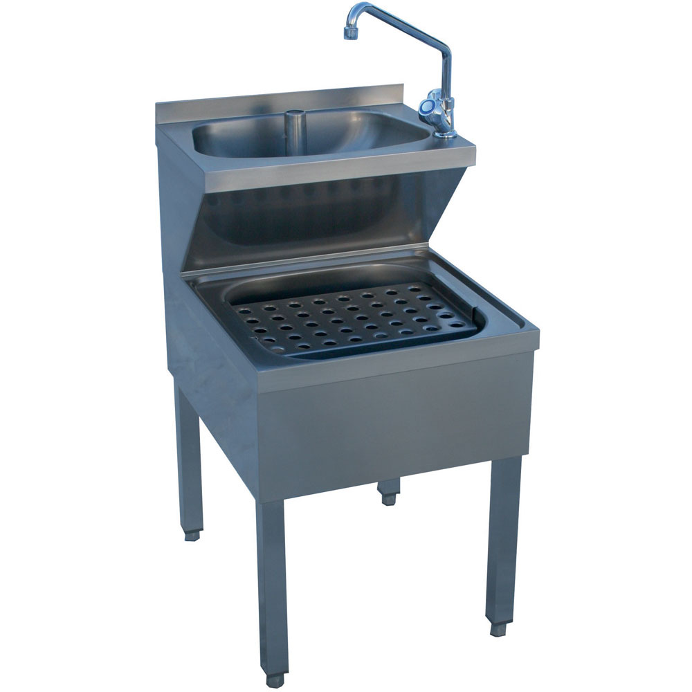 Gecombineerde handwasbak op onderstel Gecombineerde handwasbak op onderstel