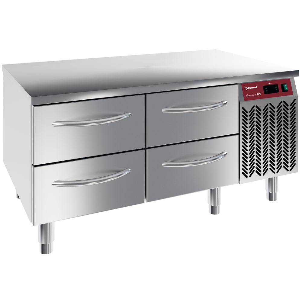 Gekoeld onderstel, 4x1/2 laden GN 1/1-h 100 mm Gekoeld onderstel, 4x1/2 laden GN 1/1-h 100 mm