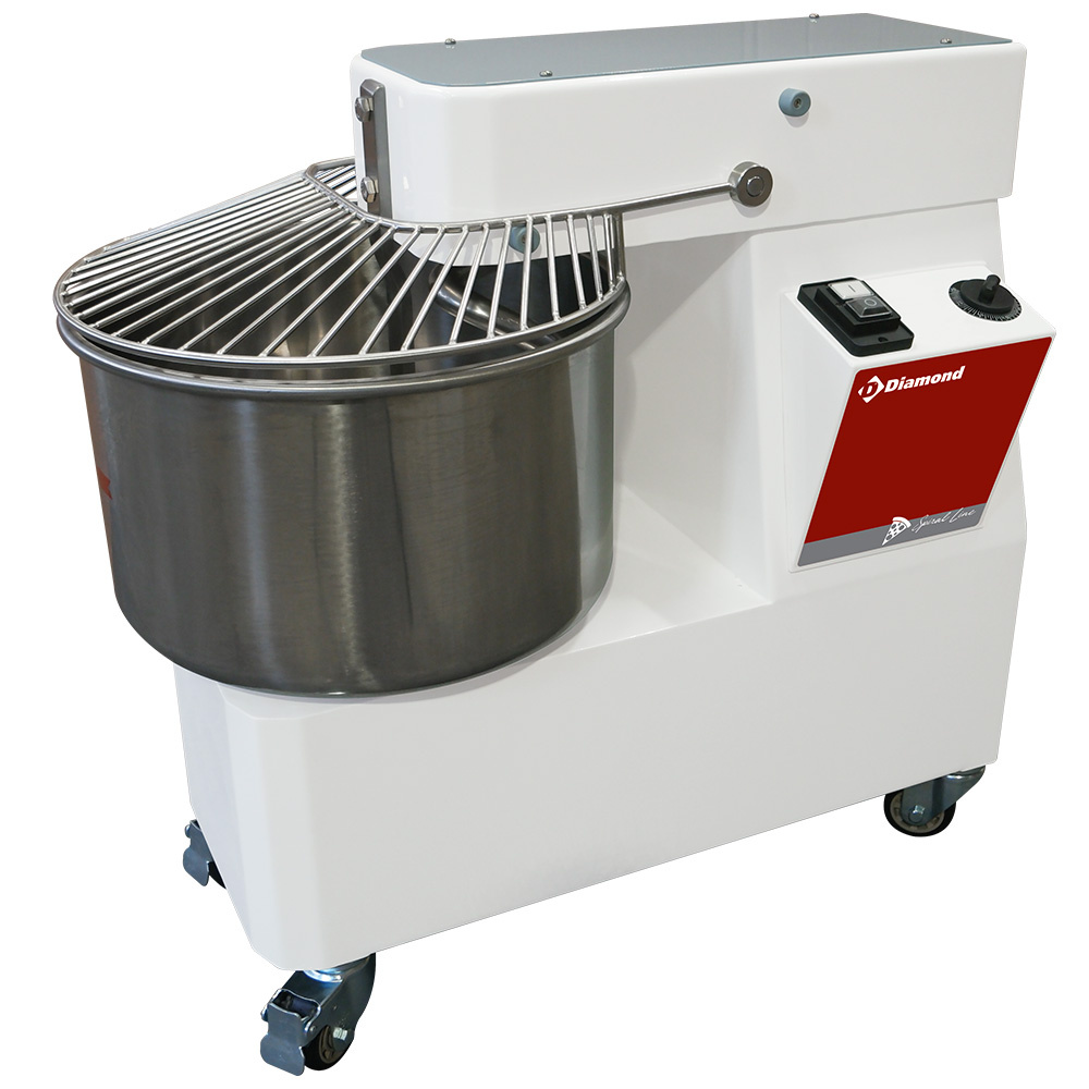 Spiraalkneder 33 liters, timer, op wielen Spiraalkneder 33 liters, timer, op wielen