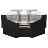 90° Gesloten Hoek, Geventileerd, 3 Zijden - Zwart