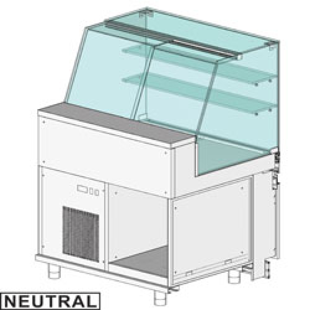 Vitrine toonbank neutraal x bakkerij EN & GN, hoog glas Vitrine toonbank neutraal x bakkerij EN & GN, hoog glas