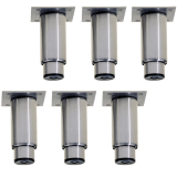 Kit Van 6 Regelbare Poten in Rvs Voor Kasten