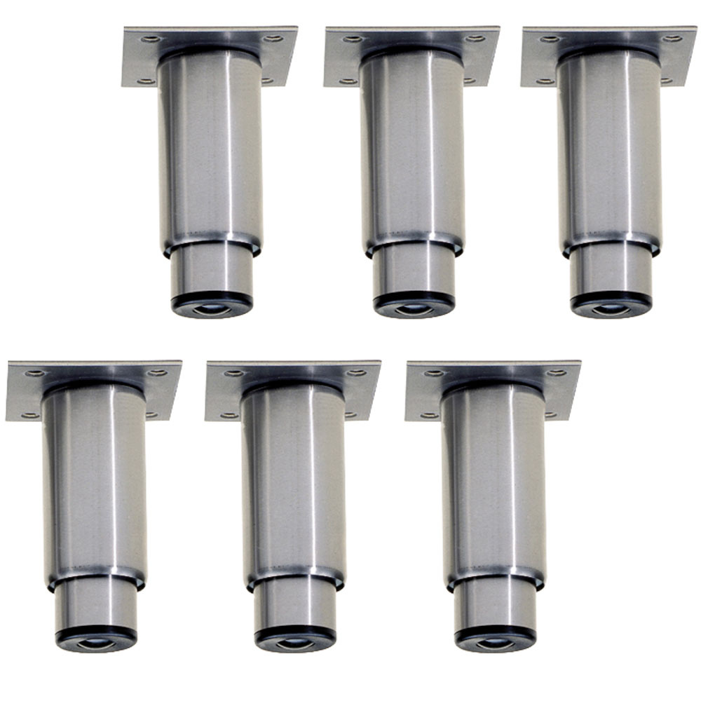 Kit van 6 regelbare poten in RVS voor kasten Kit van 6 regelbare poten in RVS voor kasten