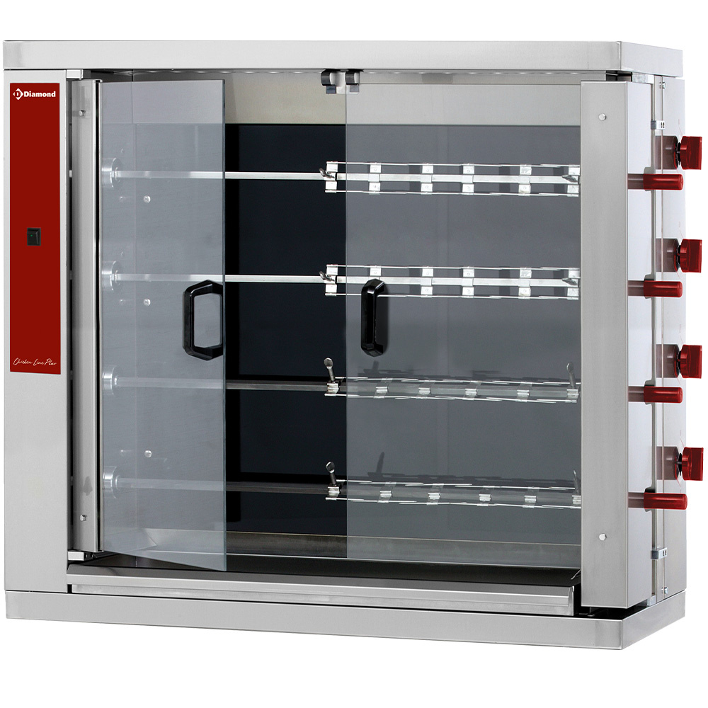 Vitroceramisch kippenspit, 4 spitten (24 kippen) Vitroceramisch kippenspit, 4 spitten (24 kippen)