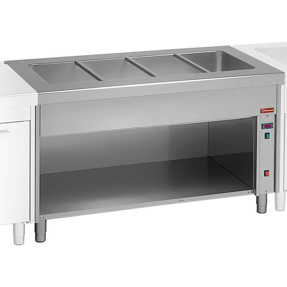 Bain-marie element op open kast 4x GN 1/1 Bain-marie element op open kast 4x GN 1/1