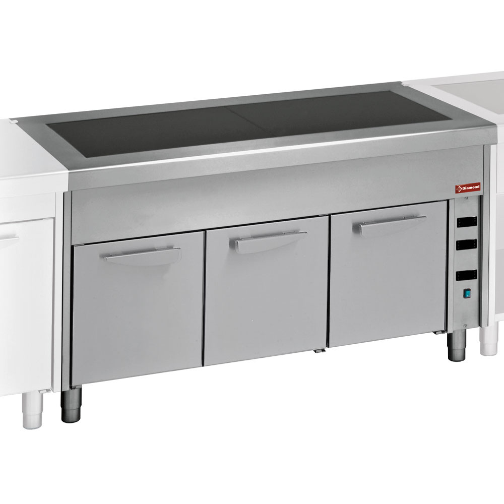 Vitro-keramisch element op warmkast 4x GN 1/1 Vitro-keramisch element op warmkast 4x GN 1/1