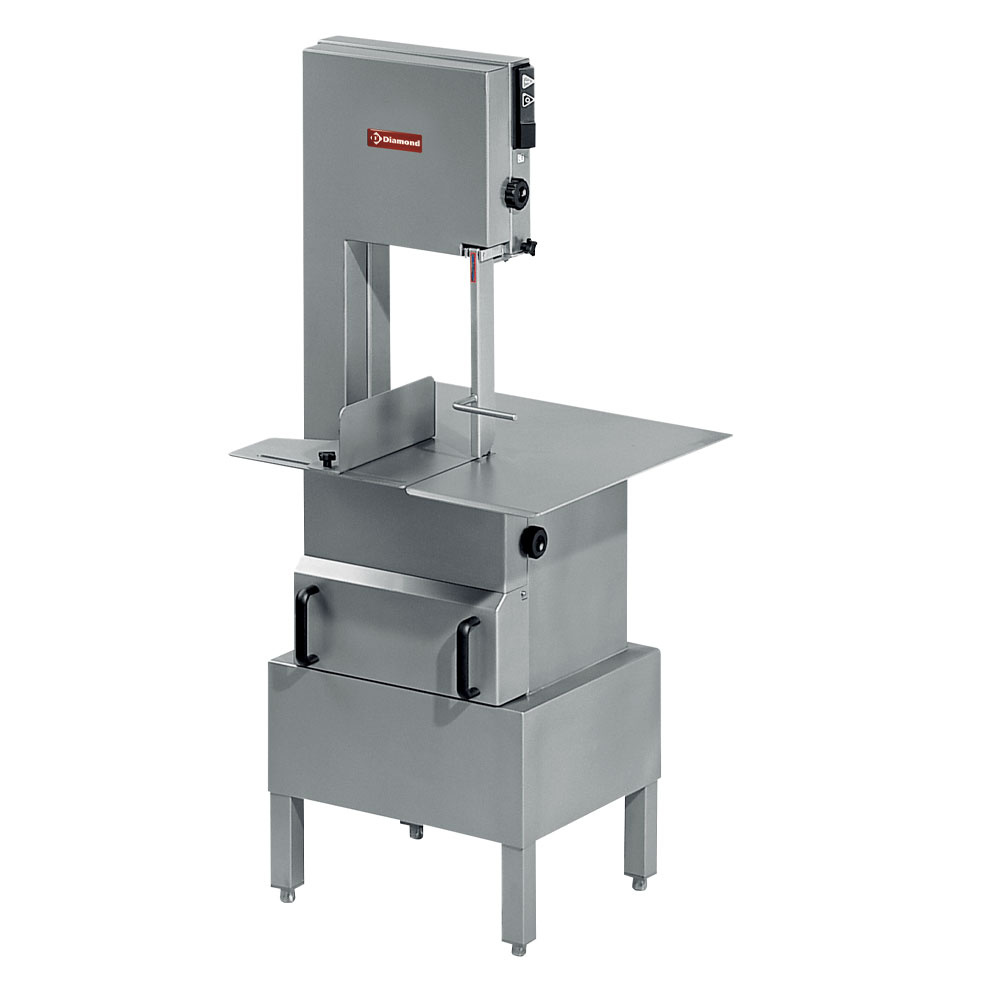 Beenzaag in R.V.S. op onderstel, 2400 mm, 700 toeren/min Beenzaag in R.V.S. op onderstel, 2400 mm, 700 toeren/min