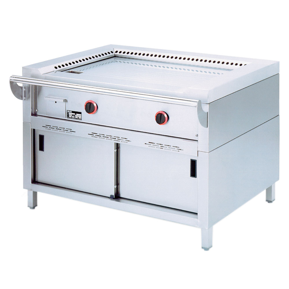 Teppanyaki gasplaat, 2 zones (2x 7 kW), op kast Teppanyaki gasplaat, 2 zones (2x 7 kW), op kast