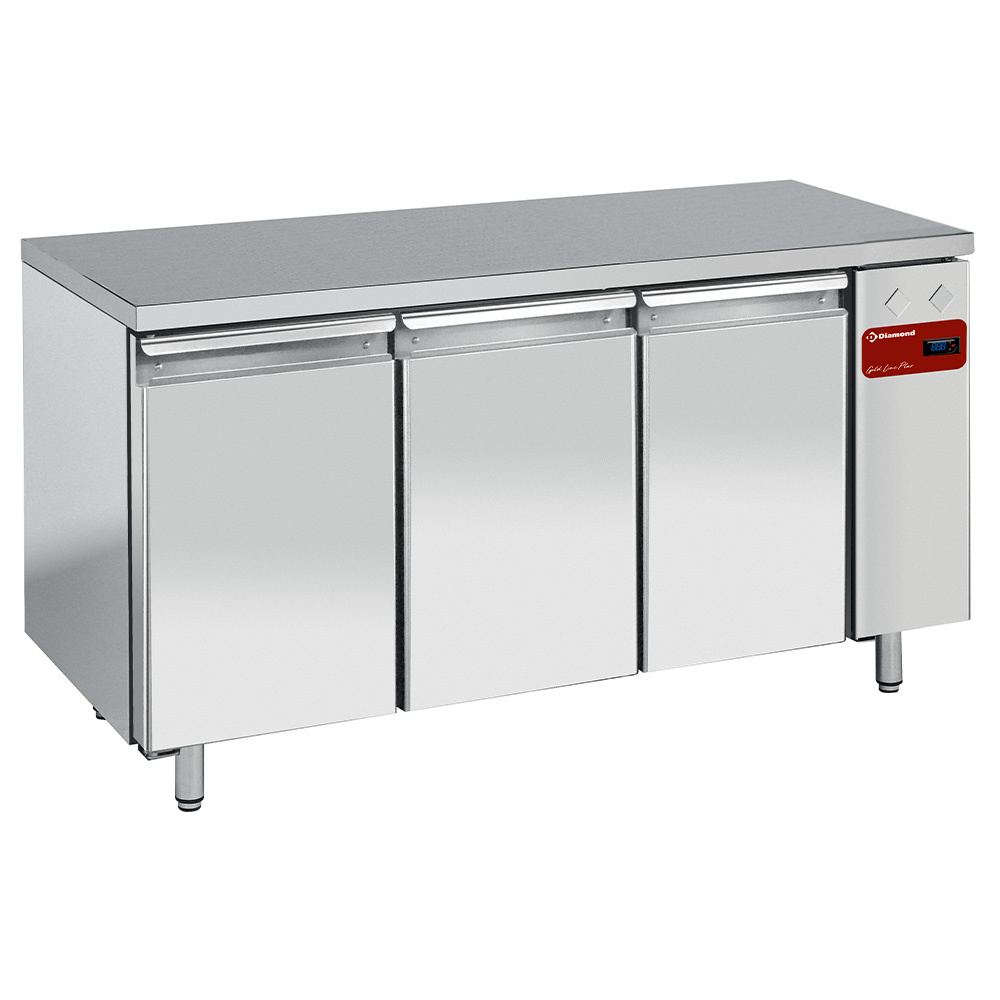 Vriestafel, geventileerd, 3 deuren GN 1/1, (zonder groep) Vriestafel, geventileerd, 3 deuren GN 1/1, (zonder groep)