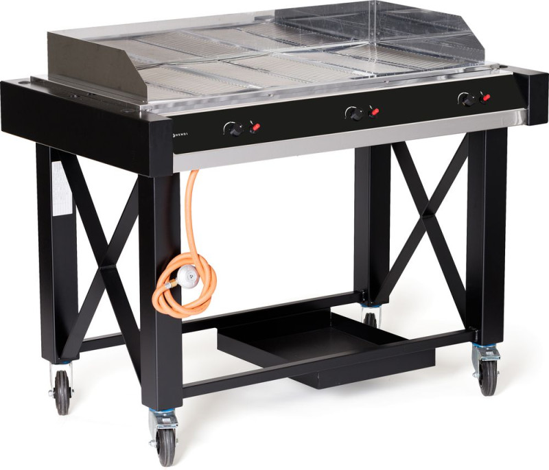 Gasbarbecue Atlanta, HENDI, Zwart, 13kW, 1285x770x(H)917mm Gasbarbecue Atlanta, HENDI, Zwart, 13kW, 1285x770x(H)917mm