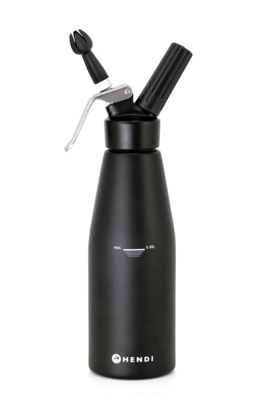 Slagroomapparaat Kitchen Line zwart, HENDI, Kitchen Line, 0,95L, Zwart, ⌀95x(H)320mm Slagroomapparaat Kitchen Line zwart, HENDI, Kitchen Line, 0,95L, Zwart, ⌀95x(H)320mm