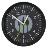 Wandklok, HENDI, Zwart, ⌀356x(H)45mm Wandklok, HENDI, Zwart, ⌀356x(H)45mm