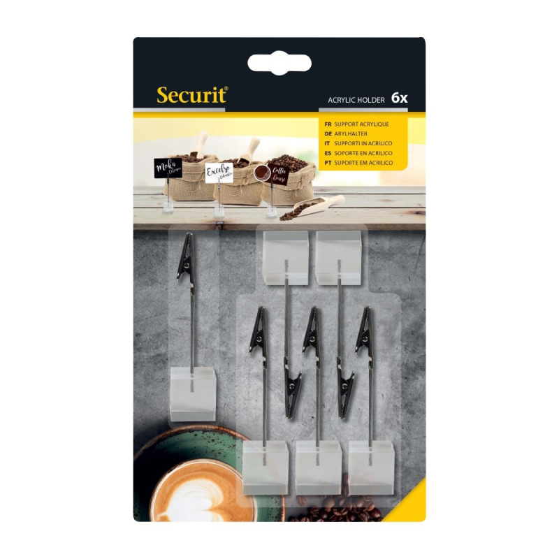 Securit Acryl taghouder (box 6) (tags niet inbegrepen) Securit Acryl taghouder (box 6) (tags niet inbegrepen)