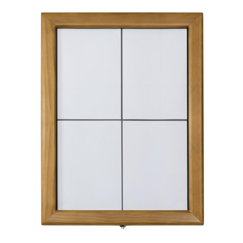 Securit Teak wit LED informatie 4xA4 display (excl paal en voet) Securit Teak wit LED informatie 4xA4 display (excl paal en voet)