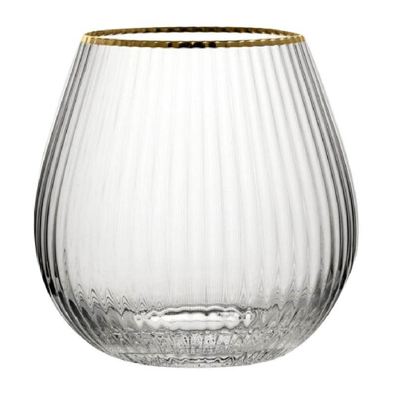 Utopia Hayworth Stemless Gin Glazen Met Gouden Rand, 650ml (Pak Van 6) Utopia Hayworth Stemless Gin Glazen Met Gouden Rand, 650ml (Pak Van 6)