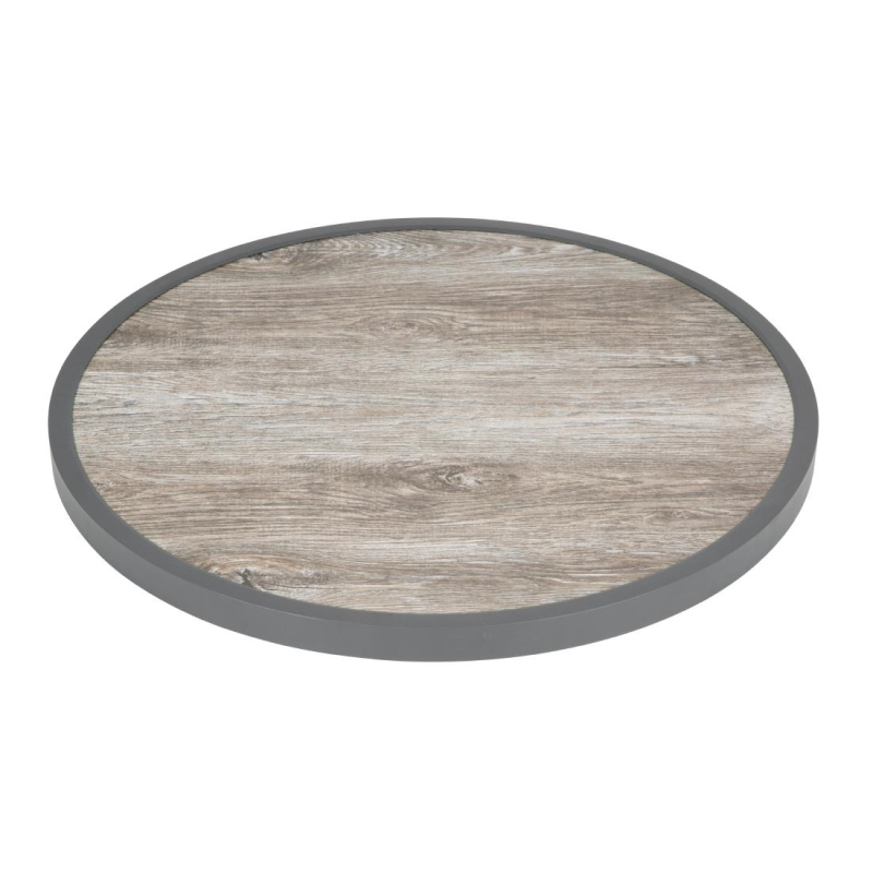 Bolero rond tafelblad van glasvezel met houteffect 580 mm Bolero rond tafelblad van glasvezel met houteffect 580 mm