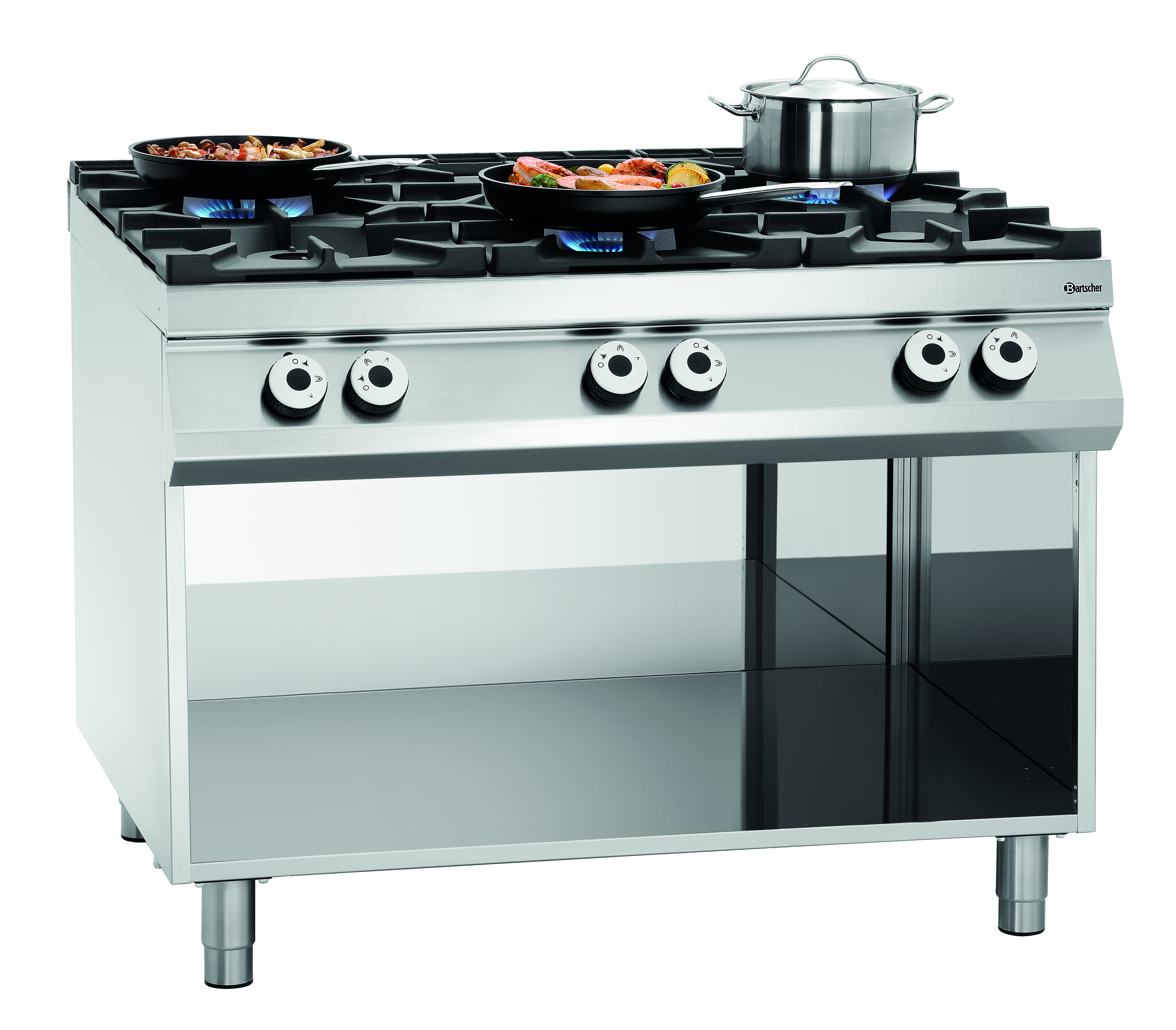 Gasfornuis, 6-branders, OO Gasfornuis, 6-branders, OO