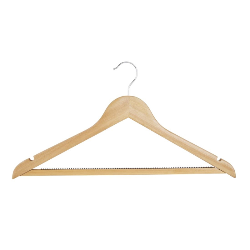 Bolero natuurlijke houten hangers (pak van 10) Bolero natuurlijke houten hangers (pak van 10)