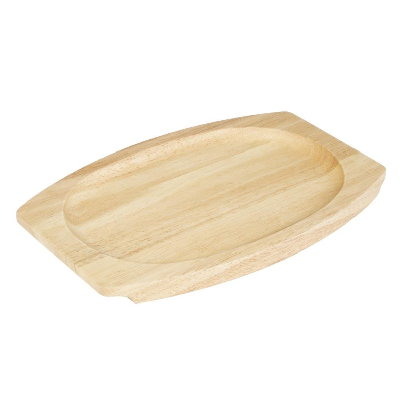Olympia Hevea bord voor gietijzer ovale sizzler 335x205mm Olympia Hevea bord voor gietijzer ovale sizzler 335x205mm