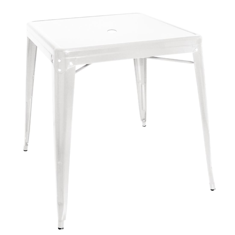Bolero bistro vierkante stalen tafel wit 668 mm (enkel) Bolero bistro vierkante stalen tafel wit 668 mm (enkel)