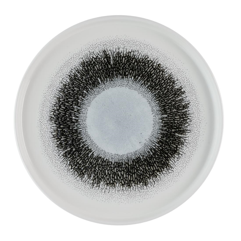 Churchill Studio Prints Fusion Black Walled bord met opstaande rand 25.9 cm pak van 6 Churchill Studio Prints Fusion Black Walled bord met opstaande rand 25.9 cm pak van 6