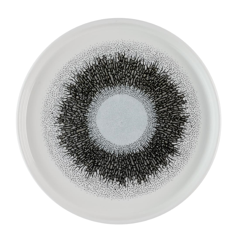 Churchill Studio Prints Fusion Black Walled bord met opstaande rand 21 cm pak van 6 Churchill Studio Prints Fusion Black Walled bord met opstaande rand 21 cm pak van 6