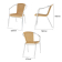 Bolero natuurlijke rotan stoelen met aluminium frame (set van 4) Bolero natuurlijke rotan stoelen met aluminium frame (set van 4)