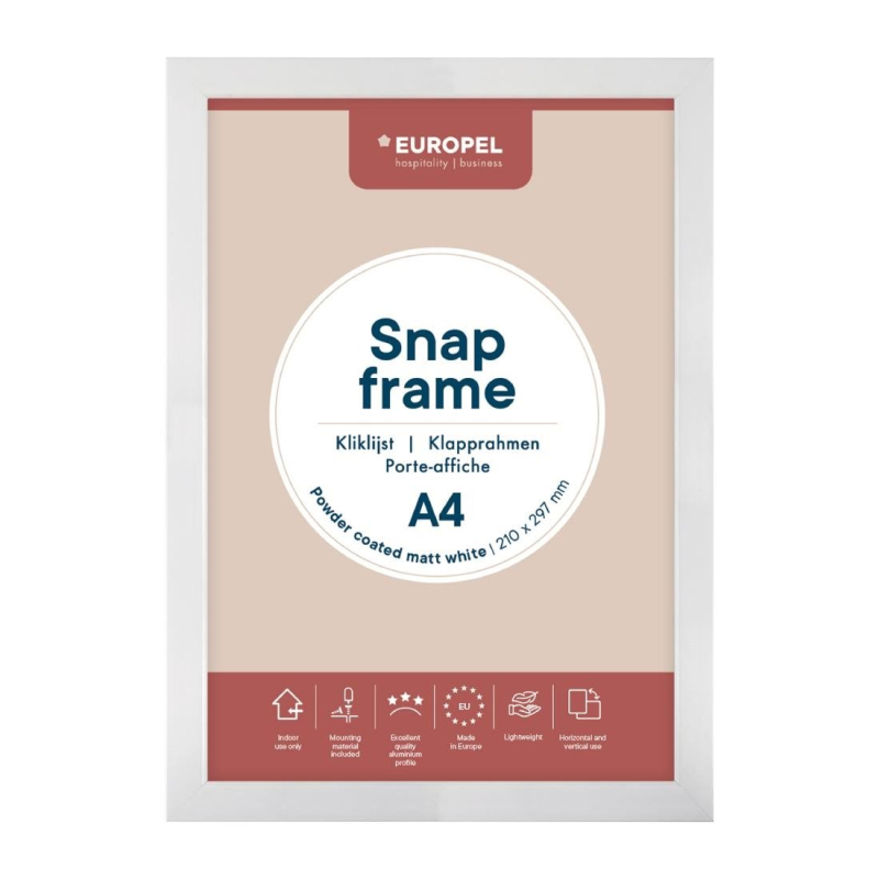 Europel kliklijst a4 25mm mat wit Europel kliklijst a4 25mm mat wit