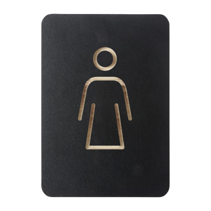 Europel pictogram bord vrouw zwart Europel pictogram bord vrouw zwart
