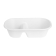 Fiesta composteerbare bagasse ovale 2-compartimenten container 900ml (pakket van 100) Fiesta composteerbare bagasse ovale 2-compartimenten container 900ml (pakket van 100)