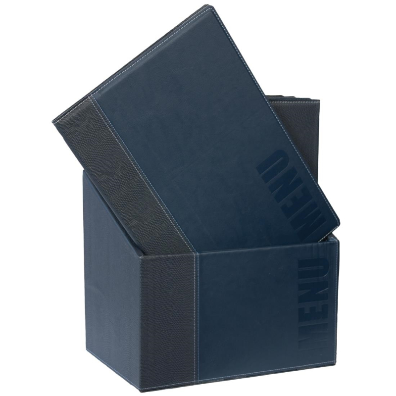 Securit contemporary menuhoezen en opbergdoos a4 blauw (20 stuks) Securit contemporary menuhoezen en opbergdoos a4 blauw (20 stuks)