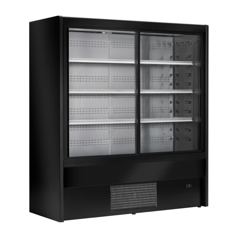 Zoin cervinho multideck display zwart met schuifdeuren 1000mm Zoin cervinho multideck display zwart met schuifdeuren 1000mm