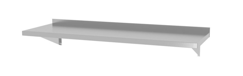 Wandplank met 2 bevestigingsbeugels, HENDI, 800x300x(H)250mm Wandplank met 2 bevestigingsbeugels, HENDI, 800x300x(H)250mm