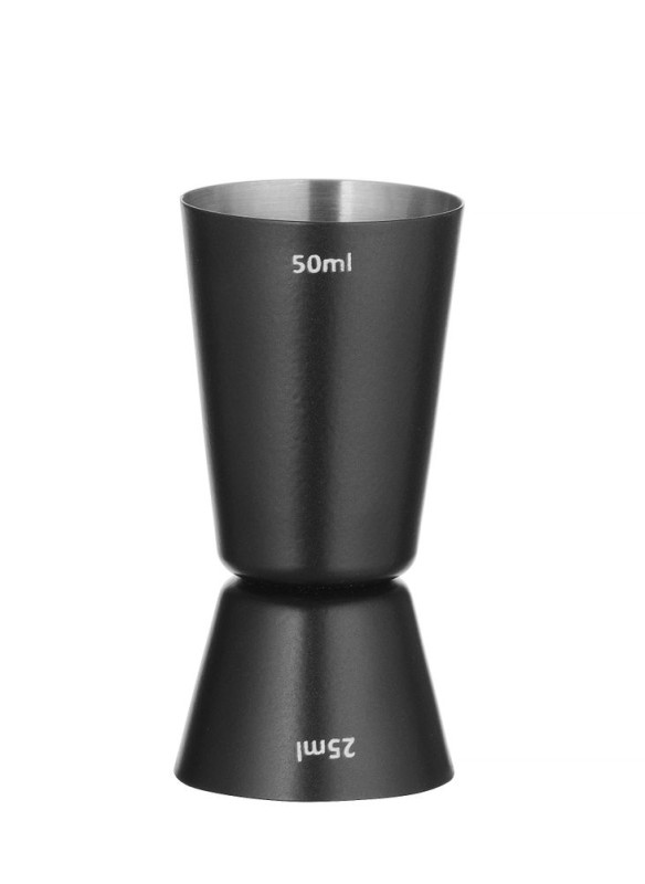 Barmaatje 25/50 ml, BarUp, Zwart, ⌀45x(H)86mm Barmaatje 25/50 ml, BarUp, Zwart, ⌀45x(H)86mm