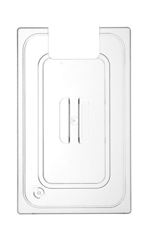 Deksel voor GN containers met uitsparing voor sous vide stick, HENDI, GN 1/1, Transparant, 530x325mm Deksel voor GN containers met uitsparing voor sous vide stick, HENDI, GN 1/1, Transparant, 530x325mm