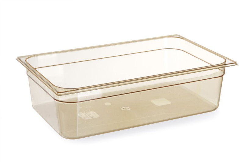 Container GN 1/1 hoge temperatuur bestendigheid, HENDI, GN 1/1, 13,3L, Transparant, 530x325x(H)100mm Container GN 1/1 hoge temperatuur bestendigheid, HENDI, GN 1/1, 13,3L, Transparant, 530x325x(H)100mm